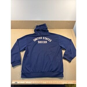 U.S. Soccer Men's Icon Sports Full zip Hoodie Jacket 2XL‎ Striker Navy Blue